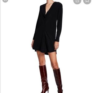 NWT rag & bone shields silk dress black